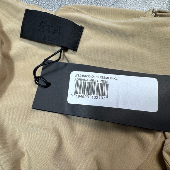 NWT New Rta Adriana Mini Sesame Beige Dress Size XL - Picture 7 of 11
